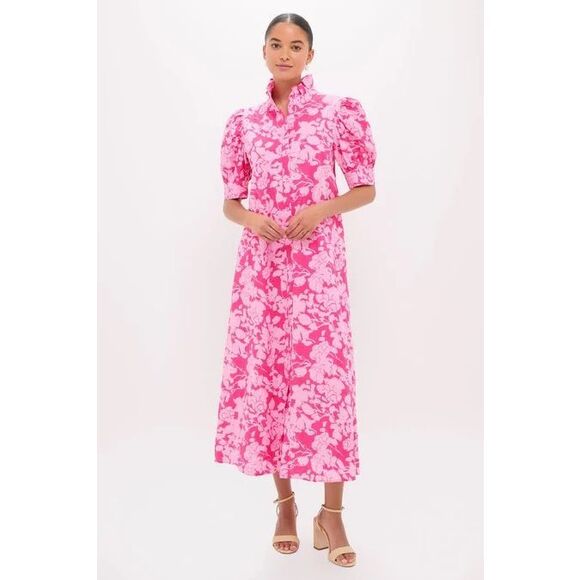 Hyacinth House size L Louisa pink floral maxi dress Tuckernuck - NWT - Picture 1 of 8